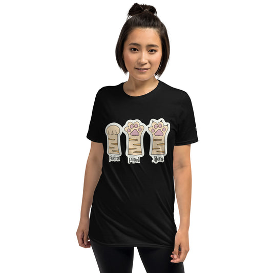 Rock, paper and claws t-shirt